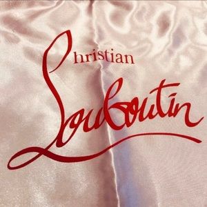 NWOTPink Sateen Christian Louboutin Dust Cover/Bag